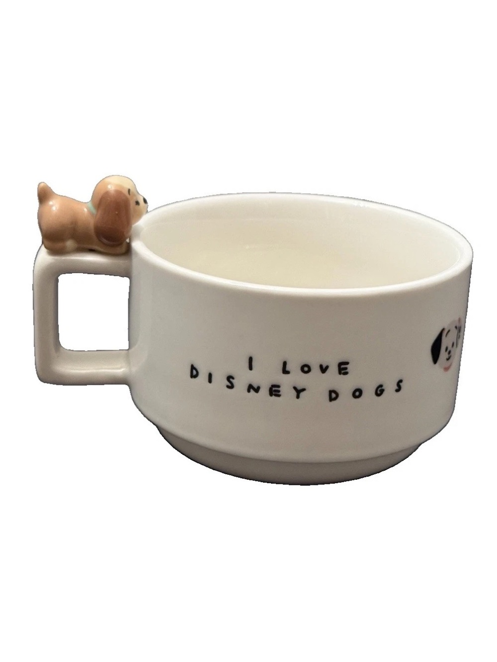 Disney I Love Dog Mug Cup Bowl Dish Coffee Tea Snack 3D Lady Tramp Dalmations